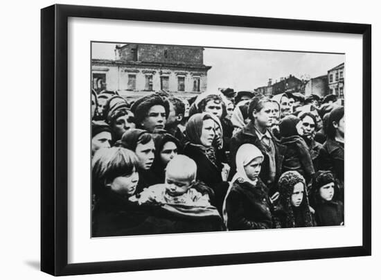 People of the Russian City of Smolensk after its Liberation by the Red Army, 1943-null-Framed Giclee Print