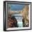 People on a Bridge Over the River Lech and Lechfall, a Man Made Fall-Alex Saberi-Framed Photographic Print