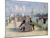 People on a Promenade-Paul Fischer-Mounted Giclee Print