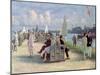 People on a Promenade-Paul Fischer-Mounted Giclee Print
