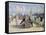 People on a Promenade-Paul Fischer-Framed Stretched Canvas