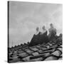 People on a Rooftop Awaiting the Coronation of Pope John XXIII, Vatican City, 4th November 1958-null-Stretched Canvas