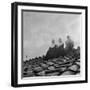 People on a Rooftop Awaiting the Coronation of Pope John XXIII, Vatican City, 4th November 1958-null-Framed Photographic Print