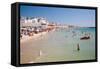 People on Beach in Spain-Felipe Rodriguez-Framed Stretched Canvas