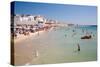 People on Beach in Spain-Felipe Rodriguez-Stretched Canvas