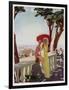 People on Holiday on the French Riviera, Enjoying the Sunshine-null-Framed Art Print
