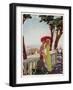People on Holiday on the French Riviera, Enjoying the Sunshine-null-Framed Art Print