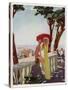 People on Holiday on the French Riviera, Enjoying the Sunshine-null-Stretched Canvas