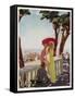 People on Holiday on the French Riviera, Enjoying the Sunshine-null-Framed Stretched Canvas