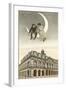 People on Moon over Cabildo, New Orleans, Louisiana-null-Framed Art Print