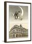 People on Moon over Cabildo, New Orleans, Louisiana-null-Framed Art Print