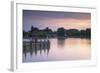 People on Pier at Sunset, Keszthely, Lake Balaton, Hungary, Europe-Ian Trower-Framed Photographic Print