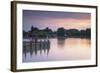 People on Pier at Sunset, Keszthely, Lake Balaton, Hungary, Europe-Ian Trower-Framed Photographic Print