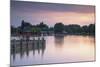 People on Pier at Sunset, Keszthely, Lake Balaton, Hungary, Europe-Ian Trower-Mounted Photographic Print