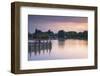 People on Pier at Sunset, Keszthely, Lake Balaton, Hungary, Europe-Ian Trower-Framed Photographic Print