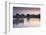 People on Pier at Sunset, Keszthely, Lake Balaton, Hungary, Europe-Ian Trower-Framed Photographic Print