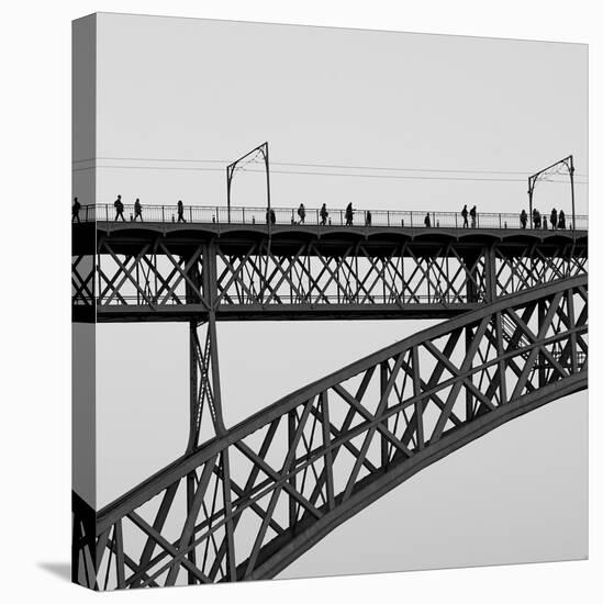 People on Porto-Moises Levy-Stretched Canvas