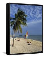 People on the Beach in the Late Afternoon, Key West, Florida, USA-Miller John-Framed Stretched Canvas