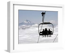 People on the Magic Mile Ski Lift at Timberline Lodge on Mount Hood, Oregon, August 16, 2006-Don Ryan-Framed Photographic Print