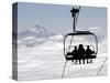 People on the Magic Mile Ski Lift at Timberline Lodge on Mount Hood-null-Stretched Canvas