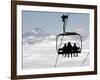 People on the Magic Mile Ski Lift at Timberline Lodge on Mount Hood-null-Framed Photographic Print