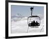 People on the Magic Mile Ski Lift at Timberline Lodge on Mount Hood-null-Framed Photographic Print