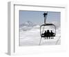 People on the Magic Mile Ski Lift at Timberline Lodge on Mount Hood-null-Framed Photographic Print