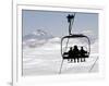 People on the Magic Mile Ski Lift at Timberline Lodge on Mount Hood-null-Framed Photographic Print