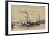 People on the Shore Waving Off a Steamship-A Provost-Framed Giclee Print