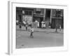 People on the Street in Harlem-null-Framed Photographic Print