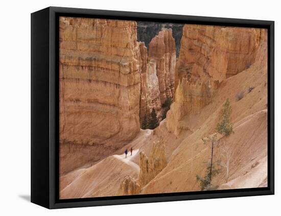 People on Trail, Bryce Canyon National Park, Utah, United States of America, North America-Jean Brooks-Framed Stretched Canvas