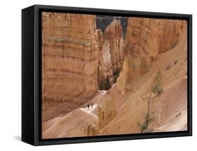 People on Trail, Bryce Canyon National Park, Utah, United States of America, North America-Jean Brooks-Framed Stretched Canvas