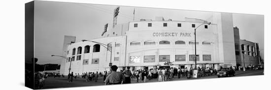 People Outside a Baseball Park, Old Comiskey Park, Chicago, Cook County, Illinois, USA-null-Stretched Canvas
