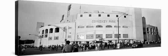 People Outside a Baseball Park, Old Comiskey Park, Chicago, Cook County, Illinois, USA-null-Stretched Canvas