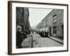 People Outside Boarded-Up Houses in Ainstey Street, Bermondsey, London, 1903-null-Framed Photographic Print