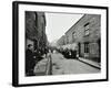 People Outside Boarded-Up Houses in Ainstey Street, Bermondsey, London, 1903-null-Framed Photographic Print