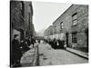 People Outside Boarded-Up Houses in Ainstey Street, Bermondsey, London, 1903-null-Stretched Canvas