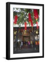 People Outside Panxi Restaurant, Guangzhou, Guangdong, China, Asia-Ian Trower-Framed Photographic Print