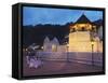 People Outside Temple of the Tooth (Sri Dalada Maligawa) at Dusk, Kandy, Sri Lanka-Ian Trower-Framed Stretched Canvas