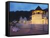 People Outside Temple of the Tooth (Sri Dalada Maligawa) at Dusk, Kandy, Sri Lanka-Ian Trower-Framed Stretched Canvas