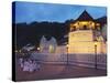 People Outside Temple of the Tooth (Sri Dalada Maligawa) at Dusk, Kandy, Sri Lanka-Ian Trower-Stretched Canvas