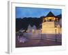 People Outside Temple of the Tooth (Sri Dalada Maligawa) at Dusk, Kandy, Sri Lanka-Ian Trower-Framed Photographic Print