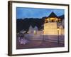 People Outside Temple of the Tooth (Sri Dalada Maligawa) at Dusk, Kandy, Sri Lanka-Ian Trower-Framed Photographic Print