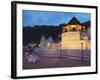 People Outside Temple of the Tooth (Sri Dalada Maligawa) at Dusk, Kandy, Sri Lanka-Ian Trower-Framed Photographic Print