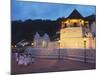 People Outside Temple of the Tooth (Sri Dalada Maligawa) at Dusk, Kandy, Sri Lanka-Ian Trower-Mounted Photographic Print