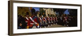 People Parading in a Campus, University of Notre Dame, South Bend, Indiana, USA-null-Framed Photographic Print