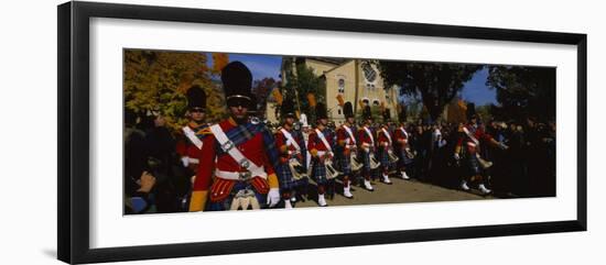 People Parading in a Campus, University of Notre Dame, South Bend, Indiana, USA-null-Framed Photographic Print