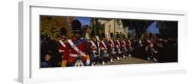 People Parading in a Campus, University of Notre Dame, South Bend, Indiana, USA-null-Framed Photographic Print