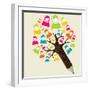 People Pencil Tree-cienpies-Framed Art Print