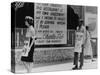 People Picketing an Atlanta Restaurant Which Displaying a Segregationist Sign, 1963-null-Stretched Canvas